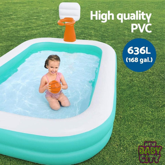 Bestway-Dunk’N-Splash-Inflatable-Pool-251-x-168-x-102-cm-–-54445 Bestway Dunk’N Splash Inflatable Pool 251 x 168 x 102 cm – 54445