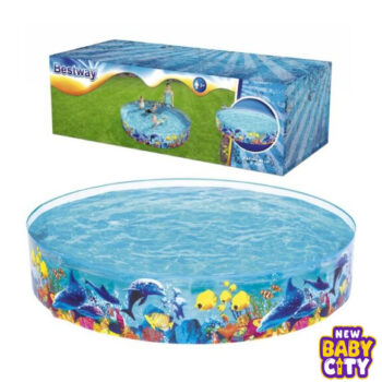 Bestway Fill N Fun Vinyl kids Play without Air Pool 8-Feet x 18 Inch – 55031