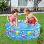 Bestway Fill ‘N Fun Fix Basin Ocean Life Vinyl kids Play without Air Pool 4 Feet x 10 Inch – 55028