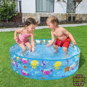 Bestway Fill ‘N Fun Fix Basin Ocean Life Vinyl kids Play without Air Pool 4 Feet x 10 Inch – 55028