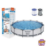 Bestway Steel Pro Max Pool Set Round Above Ground Pool 12 Feet x 30 Inch – 56416