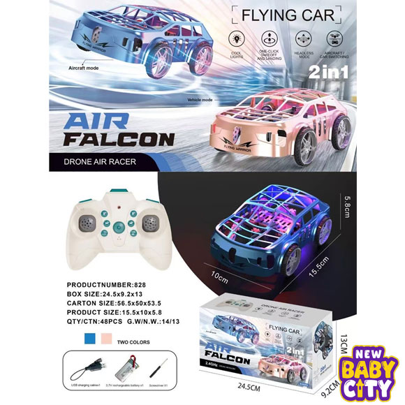 Experience the thrill of flying and driving with this 2025 Dual Mode RC Flying Car Drone! Featuring 2.4GHz remote control, headless mode, and dazzling LED lights, it easily switches between ground driving and aerial flight—perfect for indoor and outdoor fun for kids and adults. Experience the thrill of flying and driving with this 2025 Dual Mode RC Flying Car Drone! Featuring 2.4GHz remote control, headless mode, and dazzling LED lights, it easily switches between ground driving and aerial flight—perfect for indoor and outdoor fun for kids and adults.