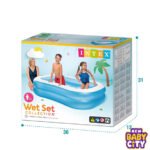 INTEX Swim Center Family Swimming Pool White Blue (80″X60″X19″)