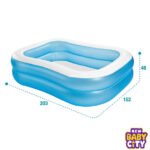 INTEX Swim Center Family Swimming Pool White Blue (80"X60"X19")