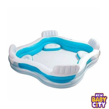 The INTEX 57166 Little Dino Play Center is a fun dinosaur-themed inflatable kids’ pool with a built-in water slide, sprayer, and inflatable dinosaur toy. Designed for outdoor summer play, this colorful above-ground play center offers safe and exciting water fun for toddlers and young children aged 2 years and above. (intexcorp.com
