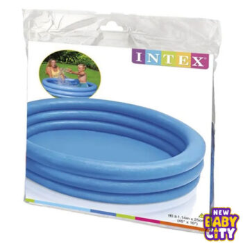 Intex – Crystal Blue Portable Kids Outdoor 3 RIng Inflatable Swimming Pool – 59416 – 4 ft