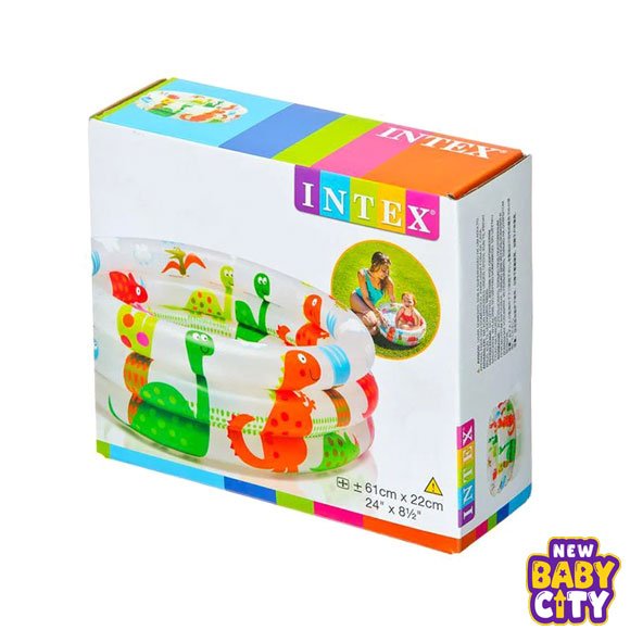 Intex-–-Dinosaur-3-Ring-Baby-Pool-(2-ft-x-8.5-inches)-–-57106, Intex – Dinosaur 3 Ring Baby Pool (2 ft x 8.5 inches) – 57106