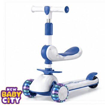 Premium 3-Wheel Kids Kick Scooter with Adjustable Handlebar, LED Light-Up Wheels & Removable Seat