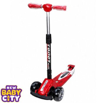 Kids 3-Wheel Ride-On Kick Scooter – Adjustable Height Car-Style Foot-Powered Scooter